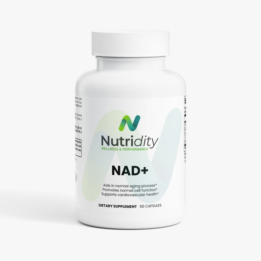 Nutridity NAD+ Capsules, 60ct, Vegetable, 500mg – Advanced Cellular Energy & Anti-Aging Supplement with Quercetin and Resveratrol for Longevity, Cellular Repair, and Cognitive Health – Made in USA