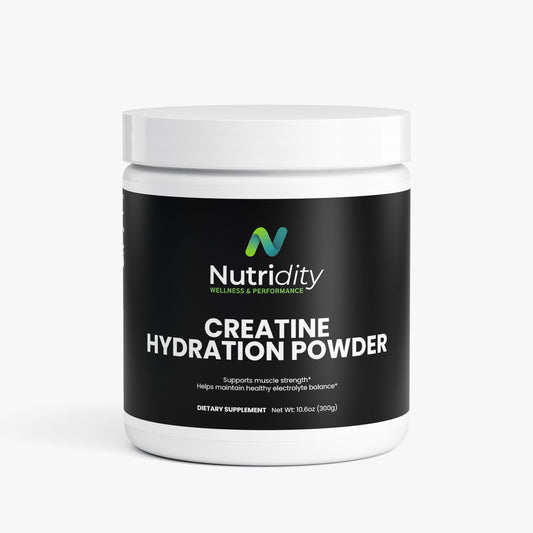 Nutridity Creatine Hydration Powder, Lemon Flavor, 300g (10.6 oz) - 5000mg Creatine Monohydrate with Electrolytes (Magnesium, Sodium, Potassium) for Pre/Post Workout, Muscle Energy, Endurance, and Recovery