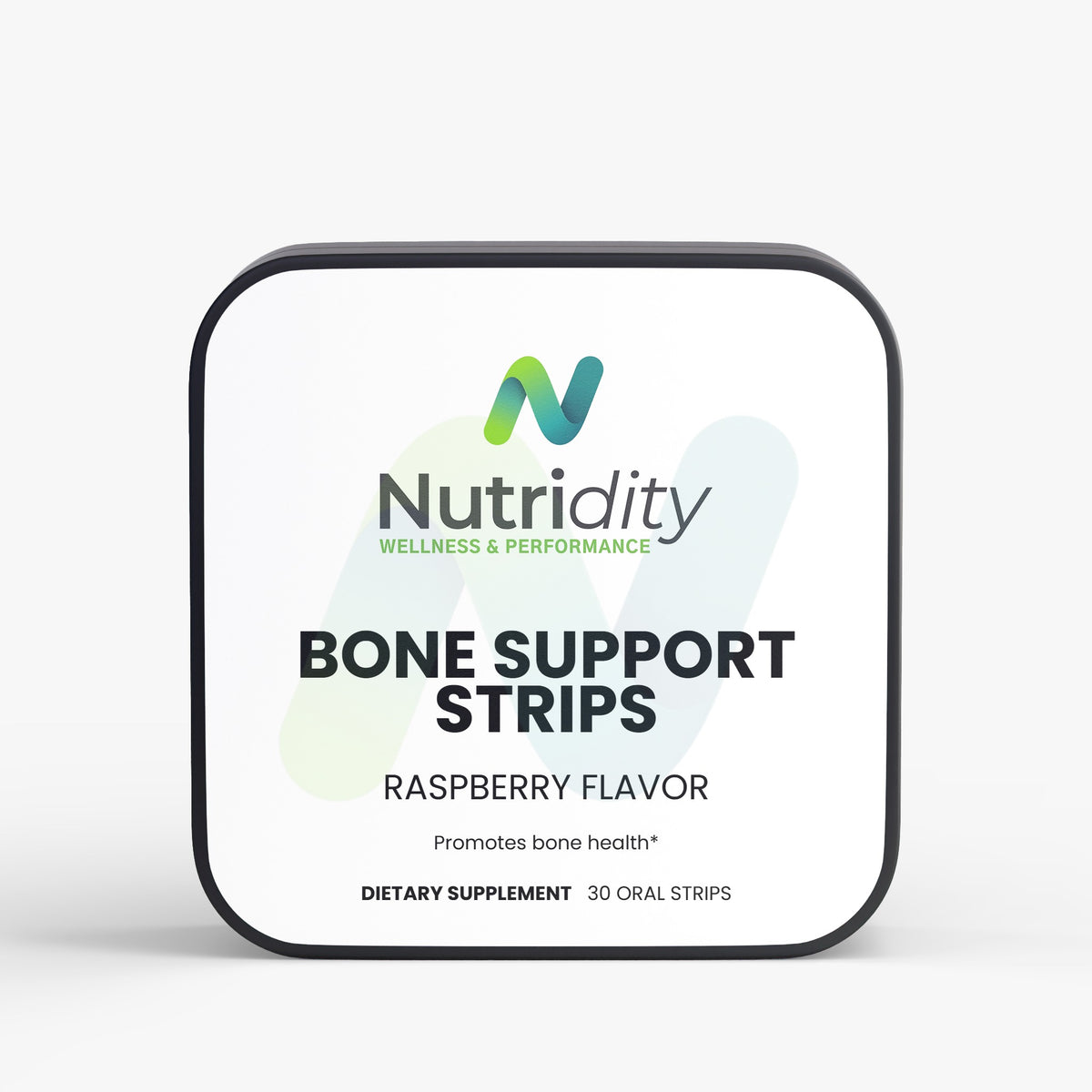 Nutridity Bone Support Strips – Raspberry Flavor, 30 ct – Vitamin D3 2000 IU & Vitamin K2 120mcg Fast-Dissolving Oral Strips for Calcium Absorption, Strong Bones & Teeth