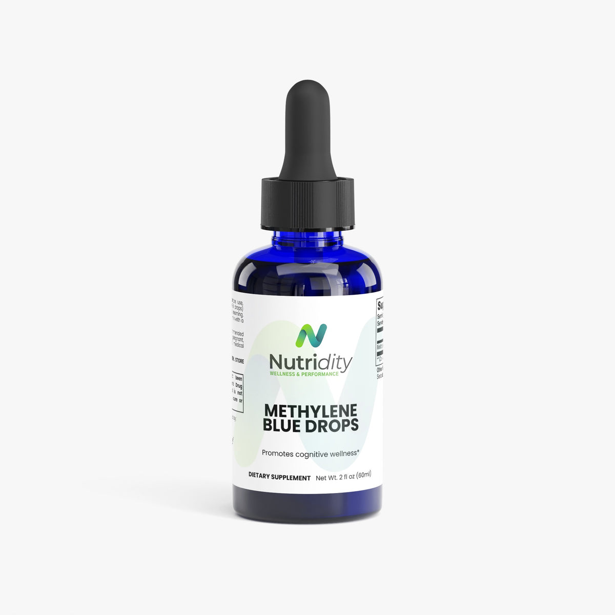 Nutridity Methylene Blue Drops, 2 fl oz (60ml), 10mg – Liquid Nootropic Supplement for Cellular Energy, Mitochondrial Function, and Cognitive Support (Focus & Alertness) – Made in USA