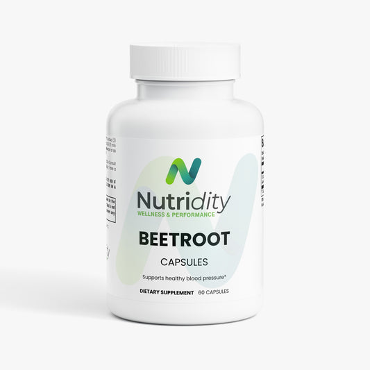 Nutridity Organic Beetroot Capsules, 60ct, Vegetable, 1300mg – Premium Beet Root Powder Supplement for Nitric Oxide Boost, Healthy Blood Circulation, and Athletic Endurance – Made in USA