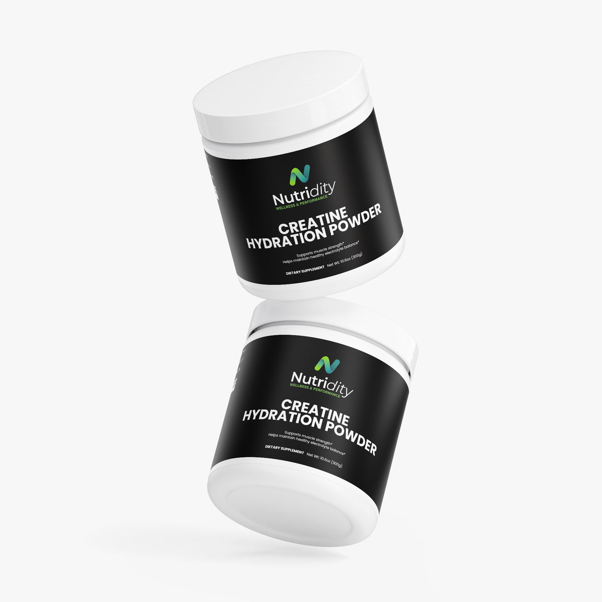 Nutridity Creatine Hydration Powder, Lemon Flavor, 300g (10.6 oz) - 5000mg Creatine Monohydrate with Electrolytes (Magnesium, Sodium, Potassium) for Pre/Post Workout, Muscle Energy, Endurance, and Recovery