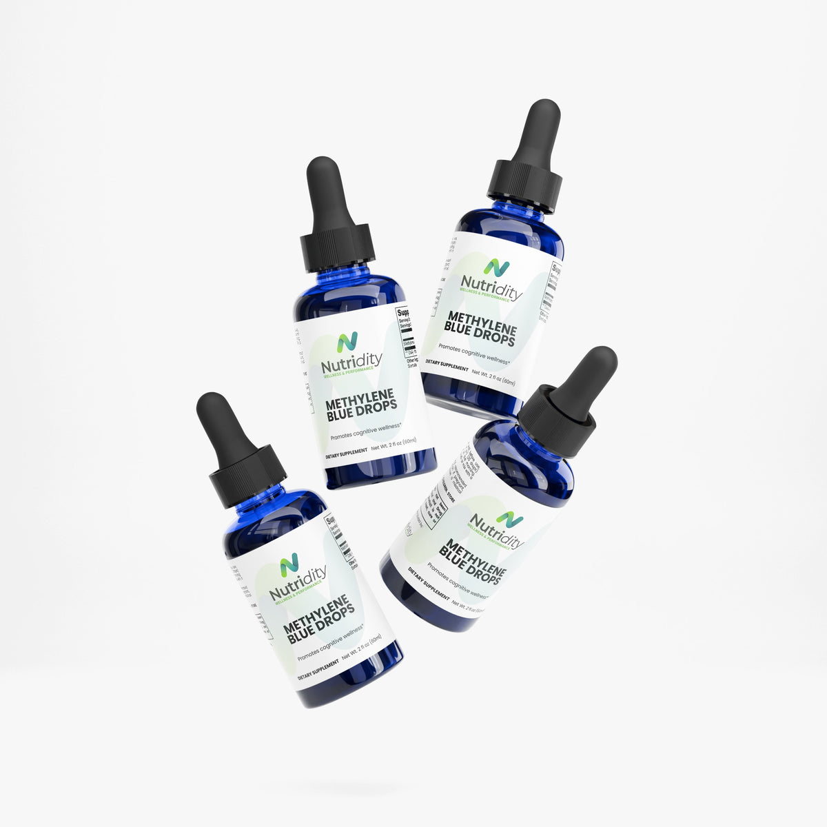 Nutridity Methylene Blue Drops, 2 fl oz (60ml), 10mg – Liquid Nootropic Supplement for Cellular Energy, Mitochondrial Function, and Cognitive Support (Focus & Alertness) – Made in USA