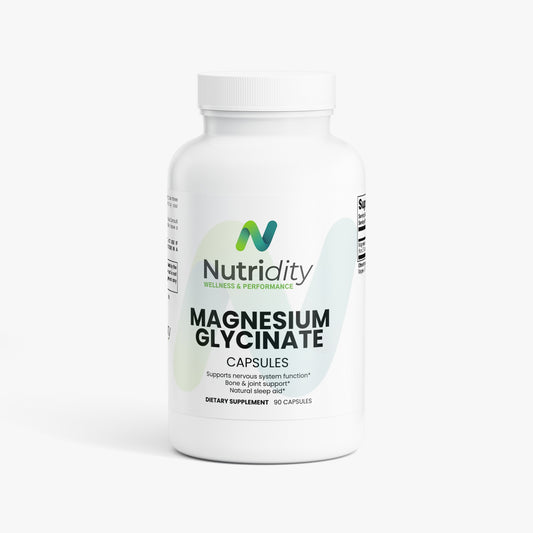 Nutridity Magnesium Glycinate Capsules 90ct, 2500mg (275mg Elemental Magnesium) High Absorption Veggie Supplement for Sleep, Muscle Relaxation, Calm, Calm Calm & Nerve Support – Made in USA