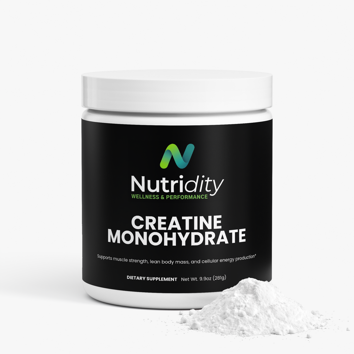 Nutridity Creatine Monohydrate Powder (281g, 9.9 oz) – Pure Unflavored Micronized Creatine for Muscle Growth, Increased Strength & Exercise Performance – Made in USA Pre/Post Workout Bodybuilding Supplement
