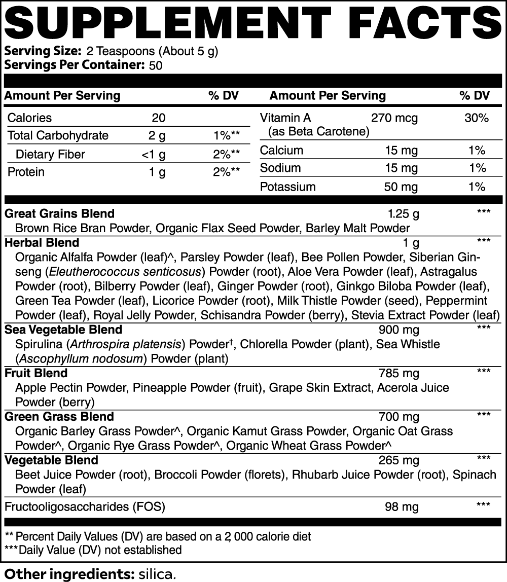 Nutridity Ultra Cleanse Smoothie Greens Powder, 250g (0.55 lbs) – Whole Food Superfood Blend with Organic Grasses, Adaptogens, and Plant Enzymes for Detox, Energy, and Immune Support – Made in USA